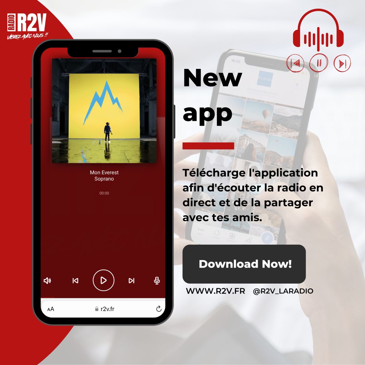 Application R2V - La Radio 2 Valenciennes