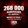 R2V atteint 268 000 auditeurs en janvier 2026